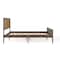 Martha Stewart Jax Queen Size Solid Wood Platform Bed w/Rattan Headboard and Footboard, Brown Gray MG-090022-Q-WOAK-MS - alternate 4